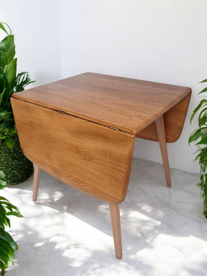 Mid Century Ercol Plank Dining Table Drop Leaf Vintage Elm Retro Restored Model 303