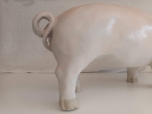 Vintage Butchers Pig Butchers Shop Window Display Prop Kitchen Statue LARGE 1940