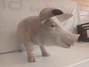 Vintage Butchers Pig Butchers Shop Window Display Prop Kitchen Statue LARGE 1940