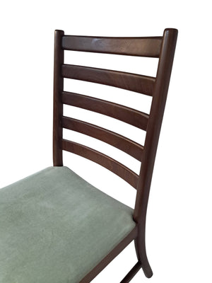 Mid Century Dining Chairs  Danish Style Vintage White & Newton Solid Teak