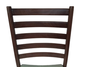 Mid Century Dining Chairs  Danish Style Vintage White & Newton Solid Teak