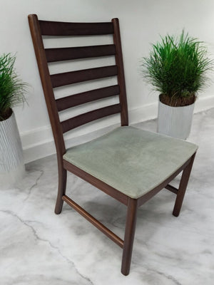 Mid Century Dining Chairs  Danish Style Vintage White & Newton Solid Teak