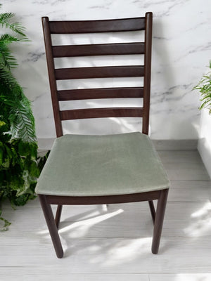 Mid Century Dining Chairs  Danish Style Vintage White & Newton Solid Teak