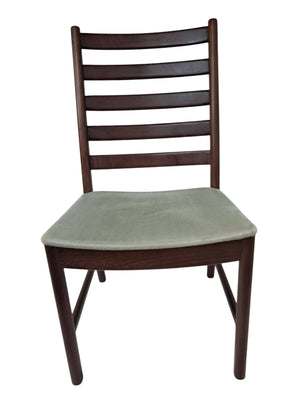 Mid Century Dining Chairs  Danish Style Vintage White & Newton Solid Teak