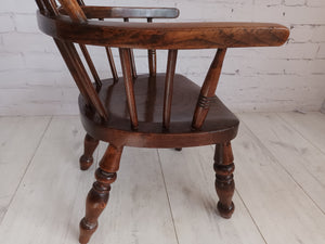 Antique Childs Windsor Chair Small Victorian Vintage Chair Ash & Elm Wood 1870 Country Furniture