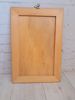 Vintage Italian Inlaid Wood Art Work Picture Hand Made Marquetry Wall Art 1960
