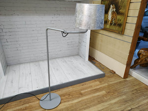 Mid Century Modern Floor Lamp Spanish Designer Swing Arm Satin Nickel Blauet Vintage