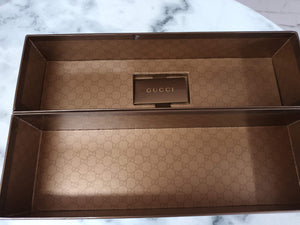 GUCCI Authentic Gift Box Brown Gift Presentation Jewellery Box Card Vintage