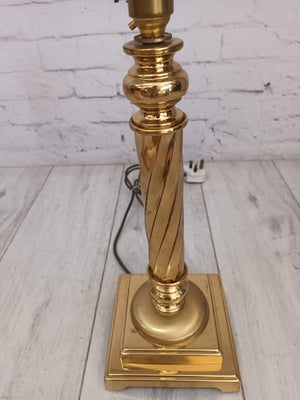 Vintage Solid Brass Table Lamp Art Deco Tassel Fringe Lampshade Antique Lamp b